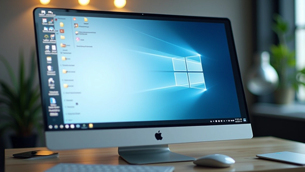 Desktop di computer con cartelle di sistema e strumenti di manutenzione organizzati per la pulizia del disco