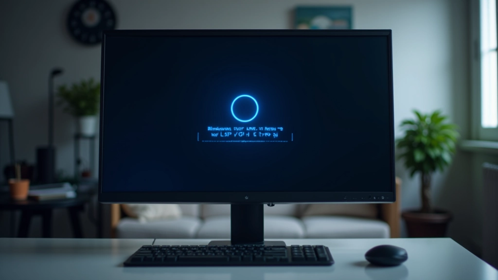 Schermo che mostra la sequenza di avvio di Windows con indicatori di caricamento e barre di progresso