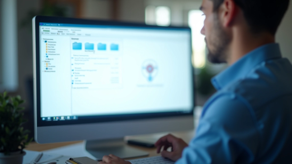 Desktop di Windows che mostra una cartella di backup e le impostazioni di manutenzione del sistema