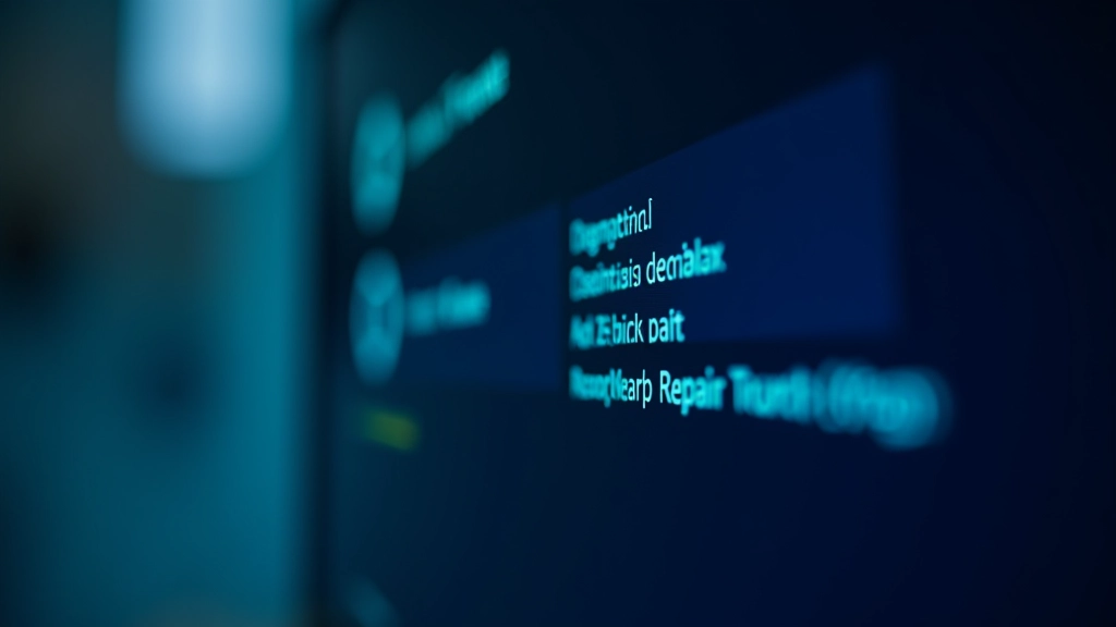 Primo piano dello schermo di avvio di Windows con opzioni di diagnostica visibili